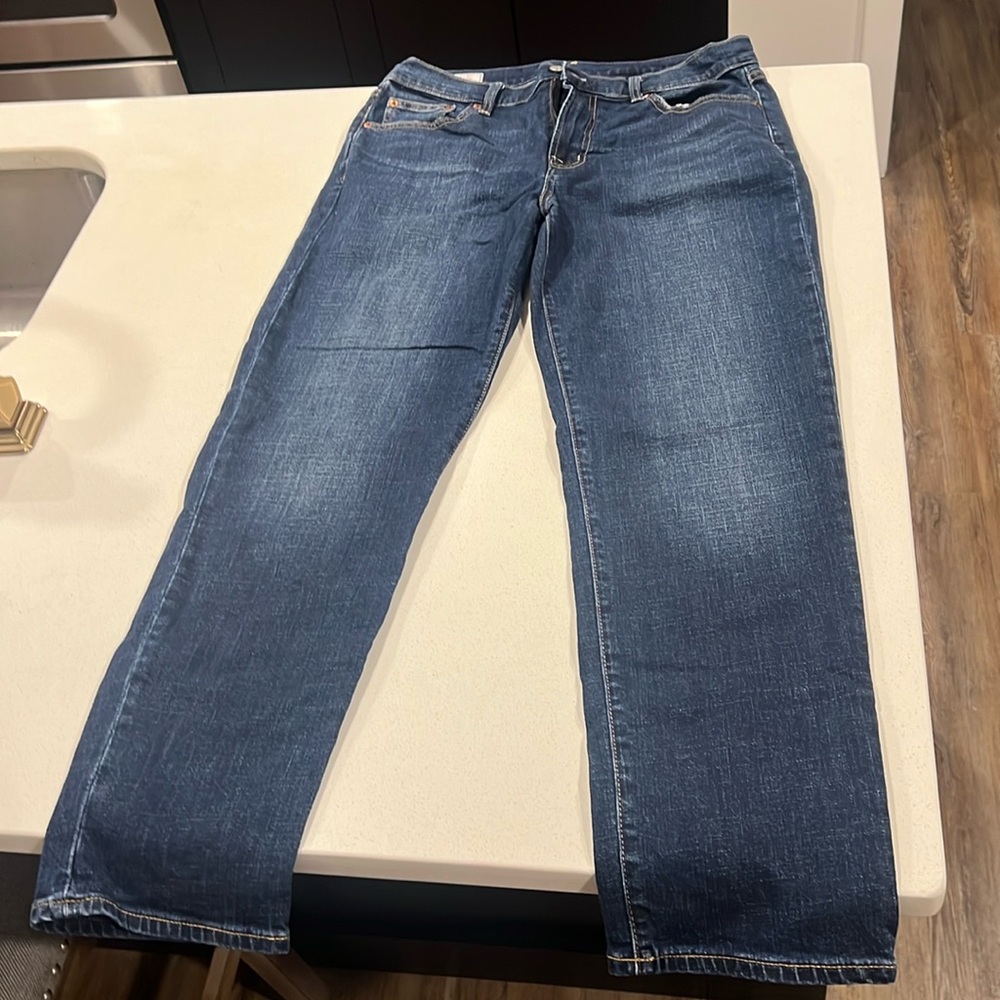 GAP Girlfriend Midrise Size 29/8T Women’s Dark Blue Denim Excellent Condition